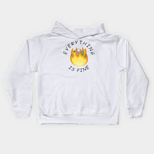 Everything is fine - world burning Kids Hoodie